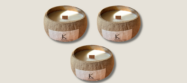 Coconut Shell Handmade Eco-friendly Candles perfect for gifting