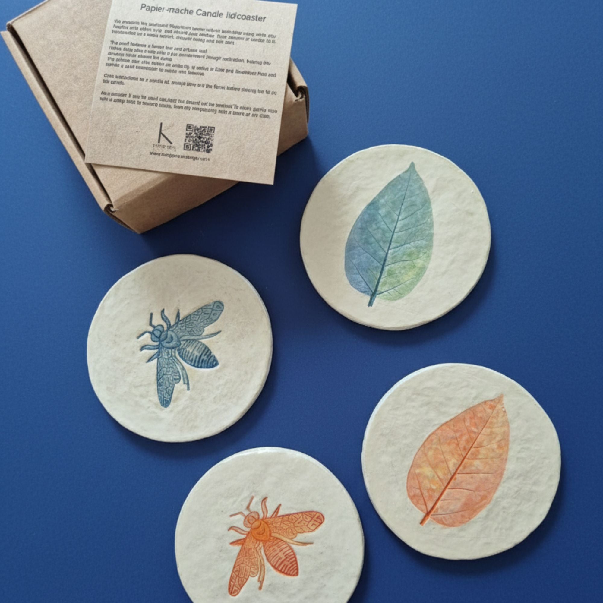 Mother’s Day Gift Box (Candle + Handmade Coasters)