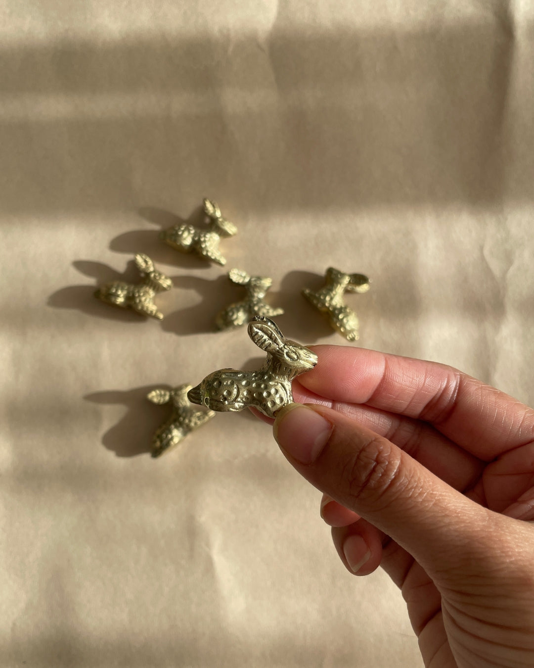 Easter Bunny Brass Incense Holder