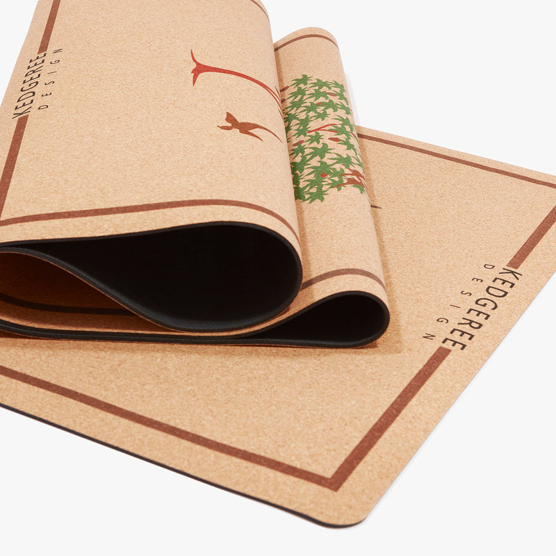 Extra-large cork yoga mat for yogis of all sizes