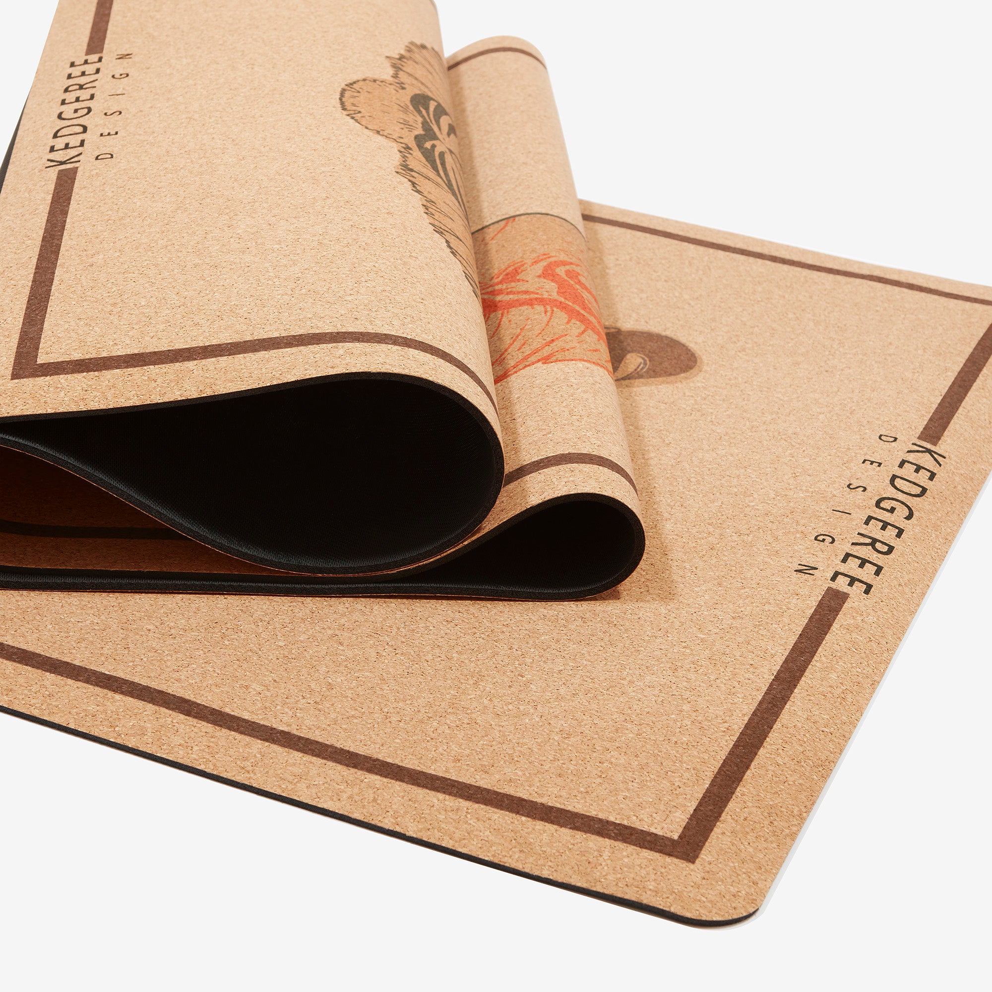 Extra-large tiger cork yoga mat for yogis of all sizes