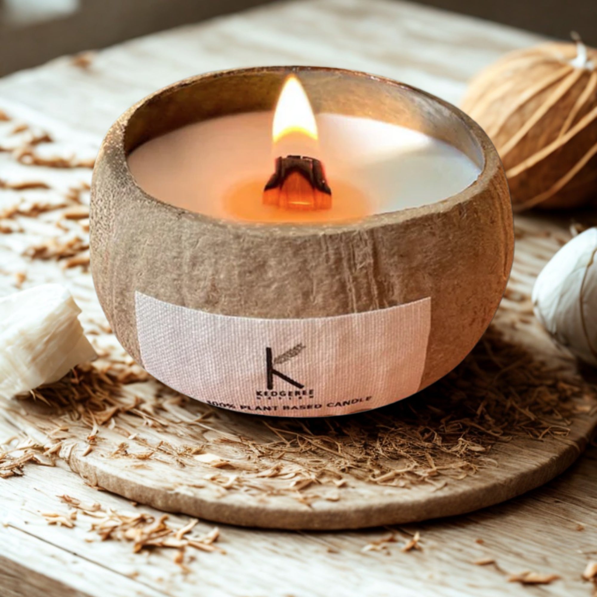 Vegan soy & coconut wax candle — sandalwood cardamom patchouli