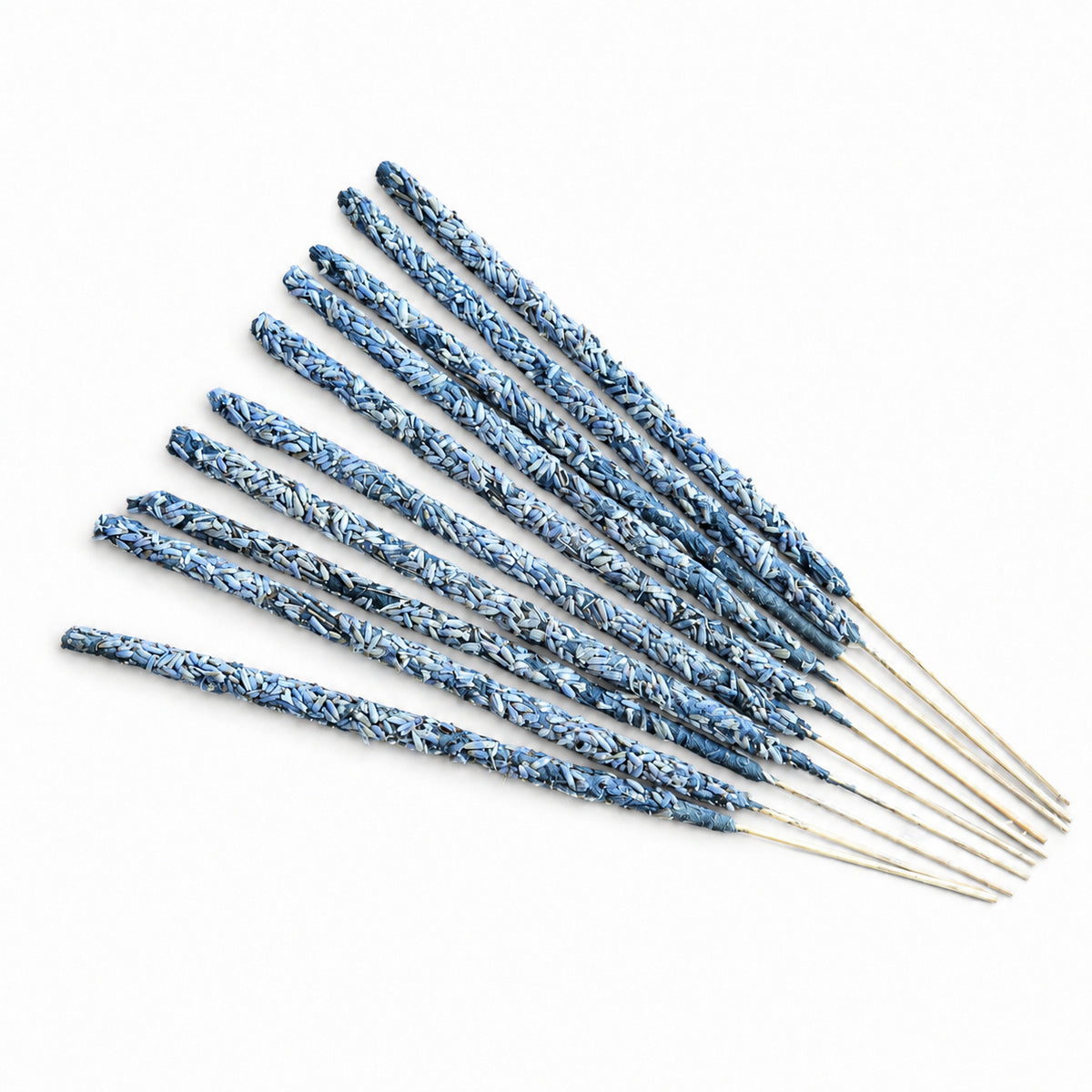 Lavender Floral Incense Sticks with Brass Lotus Holder