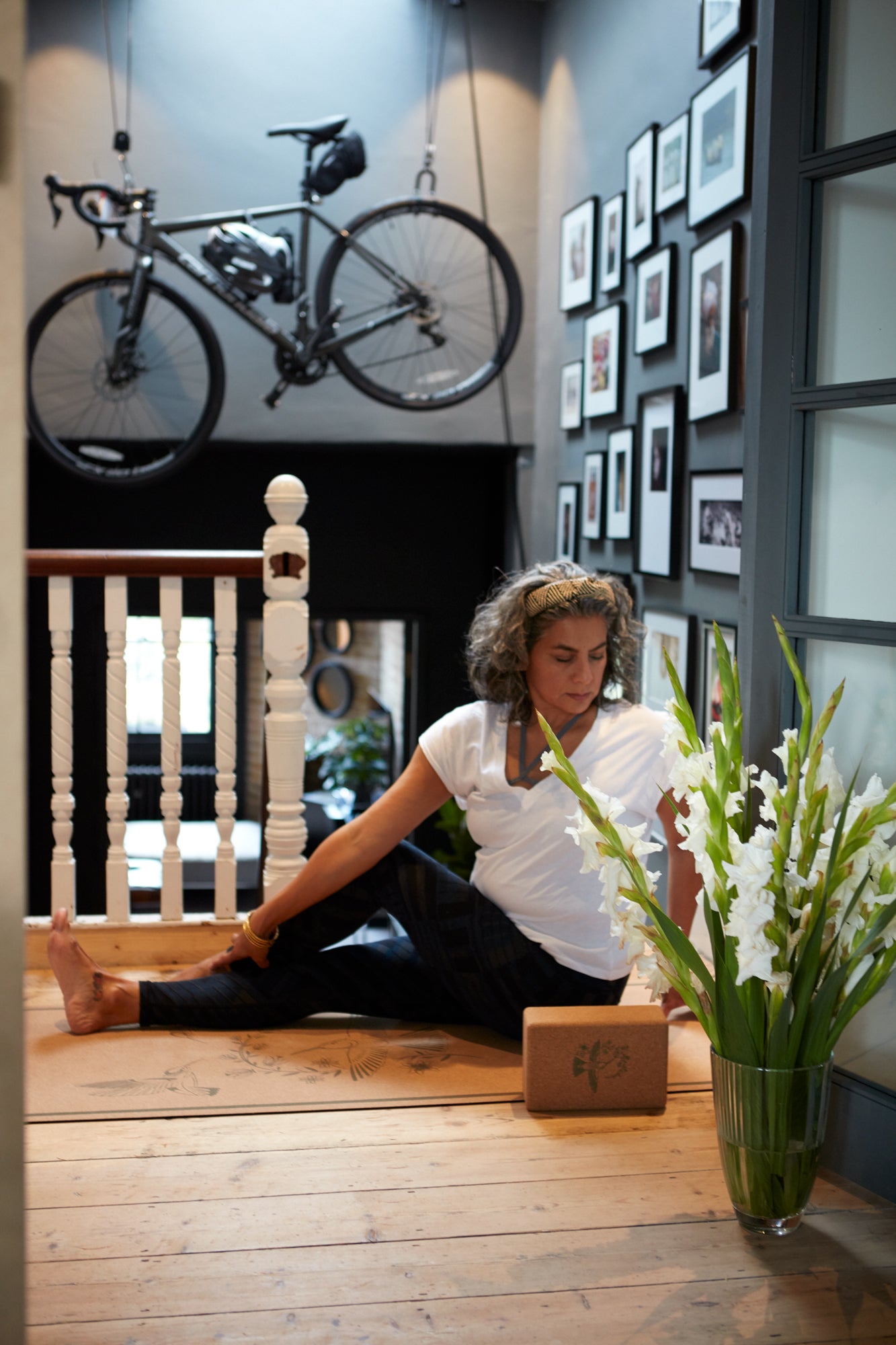 Hummingbird cork yoga mat ideal for indoor and studio practice