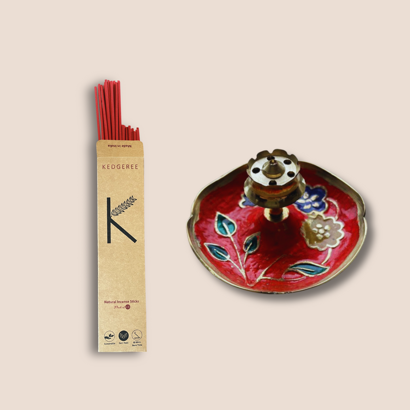 Shavasana Brass Incense Stick Holder
