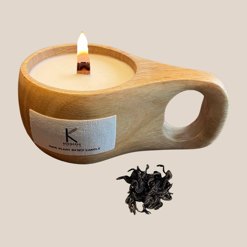 Darjeeling Zen Handmade Oak Wood Candle