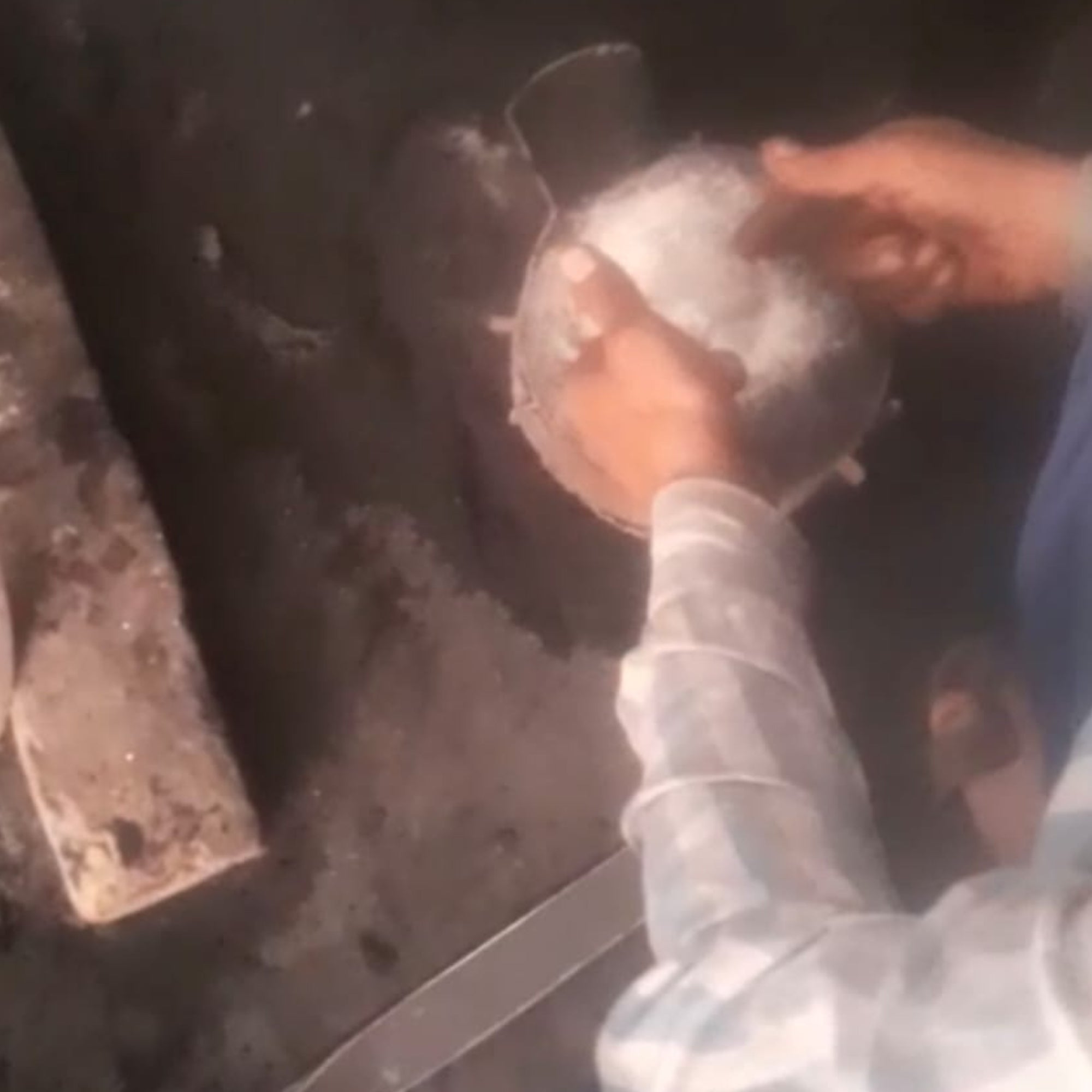 In the making photo of the brass incense holder
