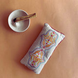 Beige Embroidered Eye Pillow