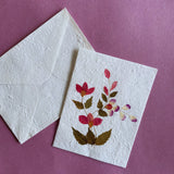 Pressed Flower Greeting Card – Handmade with Dried Flowers