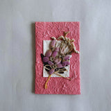 Unique Handmade Greeting Card with Dried Flowers