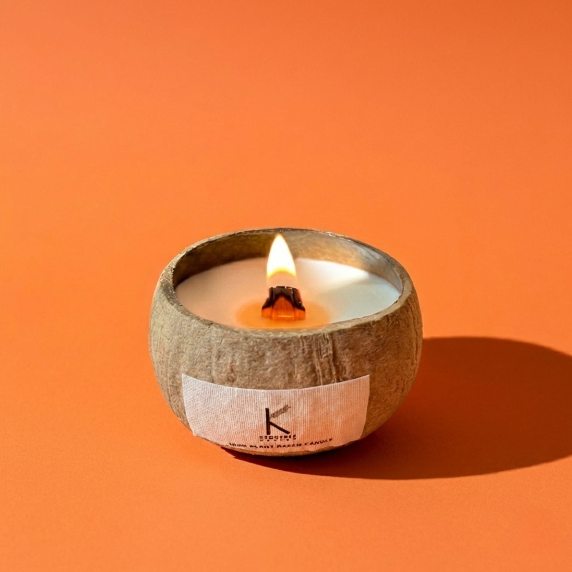 Mother’s Day gift box with coconut shell plant-based 100% natural candle and handmade coasters set of four