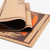 Natural cork top of the Cat Cork Yoga Mat is soft and comfortable, yet durable and easy to clean.
