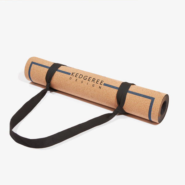 Travel Lotus Cork Yoga Mat - Lightweight and easy to roll up for travel.