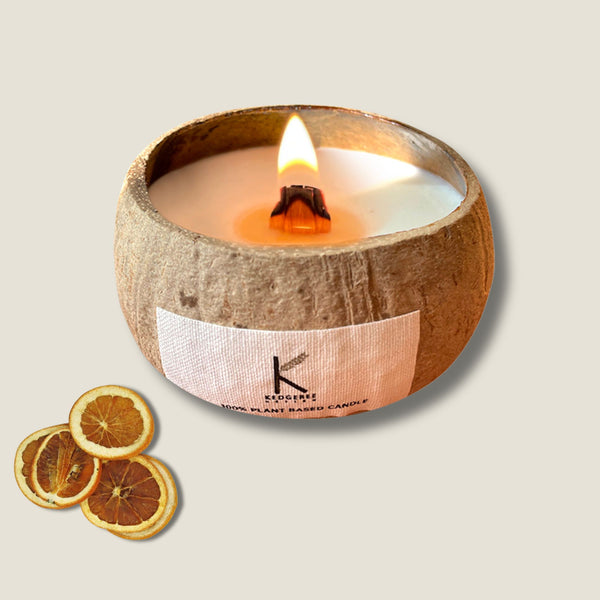 Kerala Calm Coconut Shell Candle
