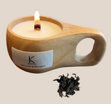 Coconut Shell & Oak Wood Meditation Candle Set Of 2