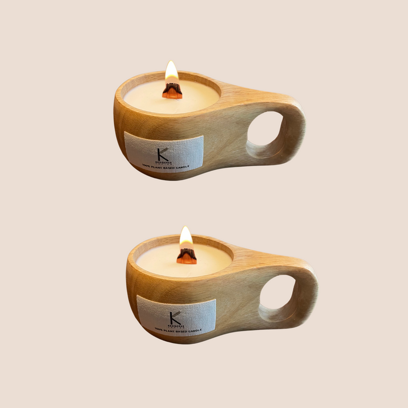 Essence of Oak Candle Duo Meditation Set